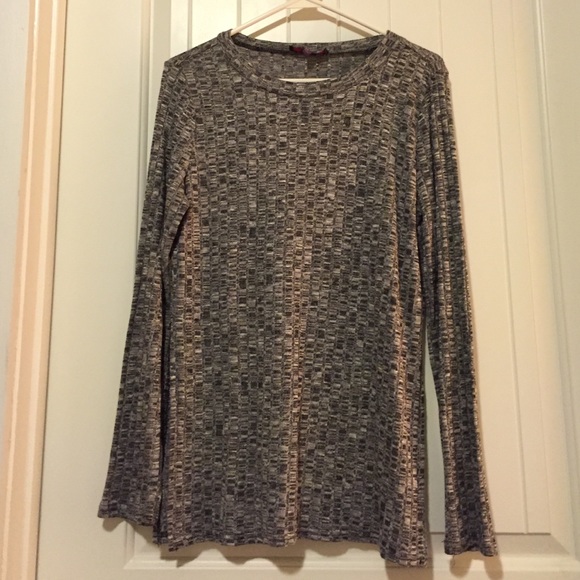 Marley Grey Sweater w/ side slits