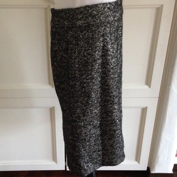 J. Crew silver and black pencil skirt - Picture 2 of 4