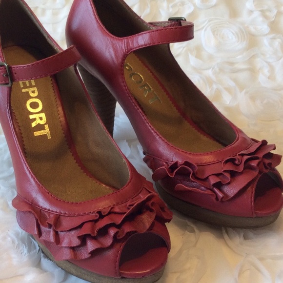 🌹Sale🌷 Report Red Leather Heels
