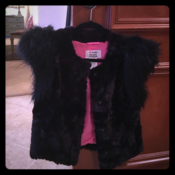 Black Faux Fur Vest