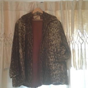 Vintage Leopard Fur Swing Coat