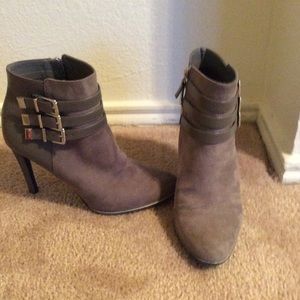 Sam & Libby Grey Suede Ankle Boots