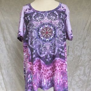 NWT 100% cotton purple top size 2X