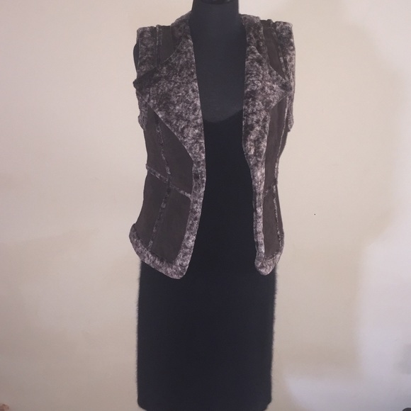 Not for sale. 100% Leather & Faux Fur Vest, - Picture 2 of 3