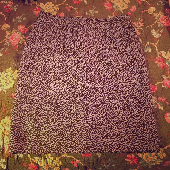 LOFT Animal Print Pencil Skirt