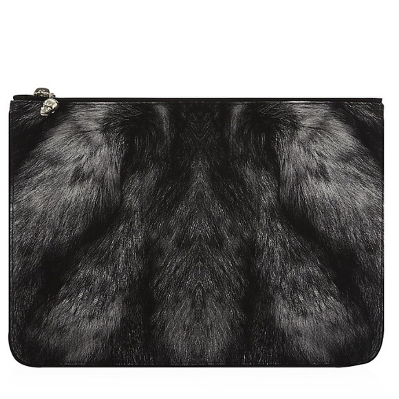 NWT IN BOX Alexander McQueen Skull Zip Pouch