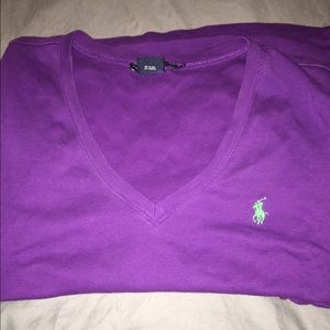 Purple polo shirt