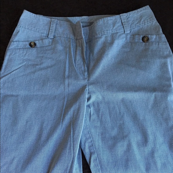 Ann Taylor blue/white striped pants