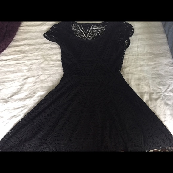Black Annianna skater dress with cut out detailing - Picture 1 of 2
