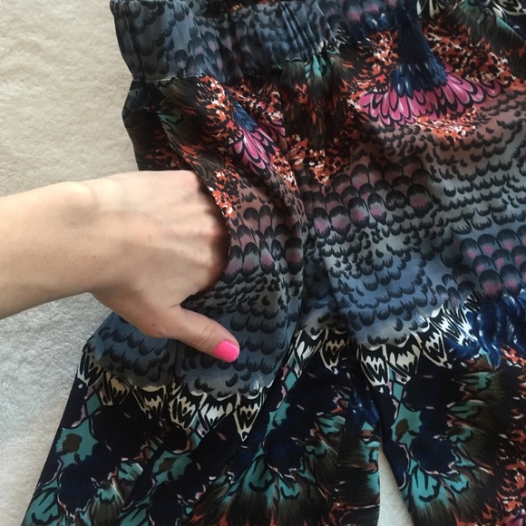 Flowy Bohemian style Floral print Pants - Picture 3 of 4