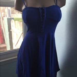 Blue skater dress