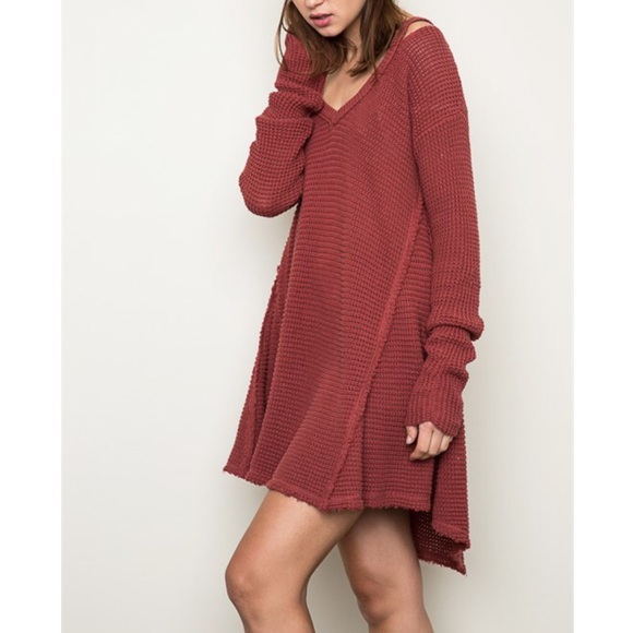 "Eternity" Cold Shoulder Sweater Tunic Top - Picture 2 of 4