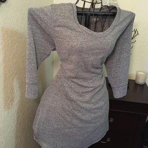 Grey shirt dress
