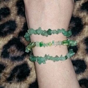 Genuine Aquamarine Chip Bracelets