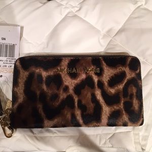 NWT Michael Kors Calf Hair Wristlet