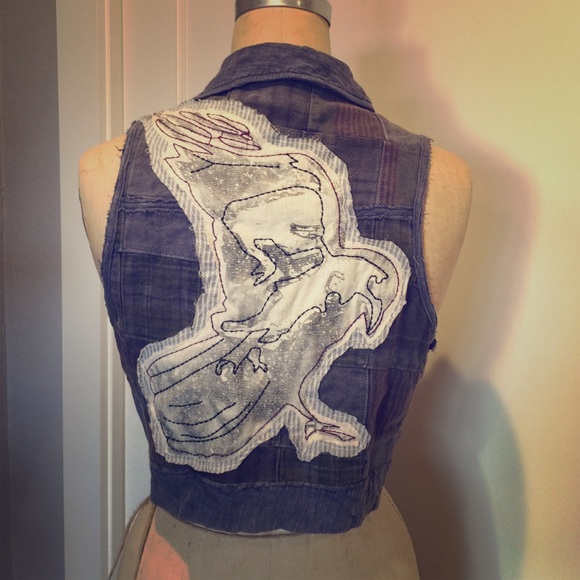Free People Cropped Eagle Shirt