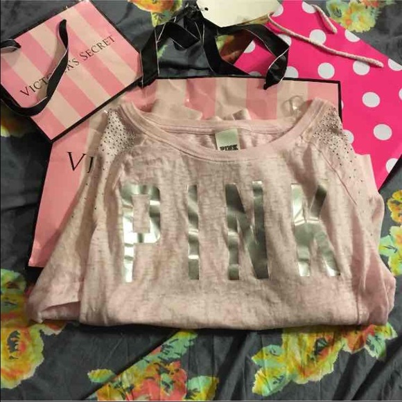 Victoria secret Pink long sleeve w/ diamonds