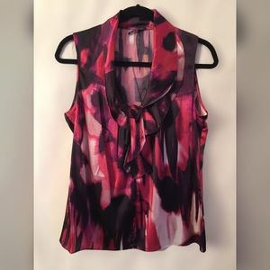Elie Tahari silk sleeveless blouse