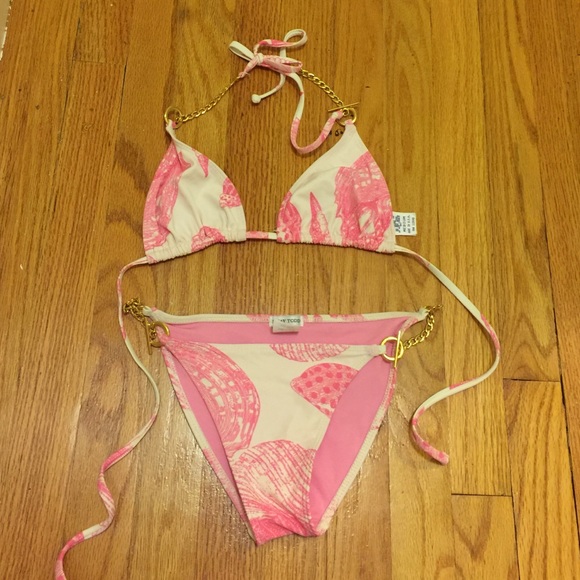 Pink, white and gold adorable bikini