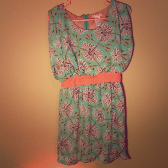 Aztec/ flower print casual dress