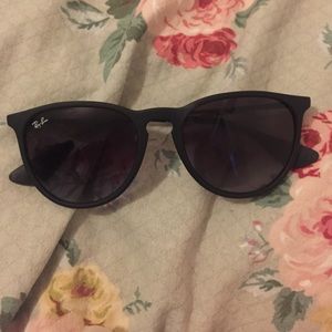 Black Matte Ray Ban Erica, worn once!!