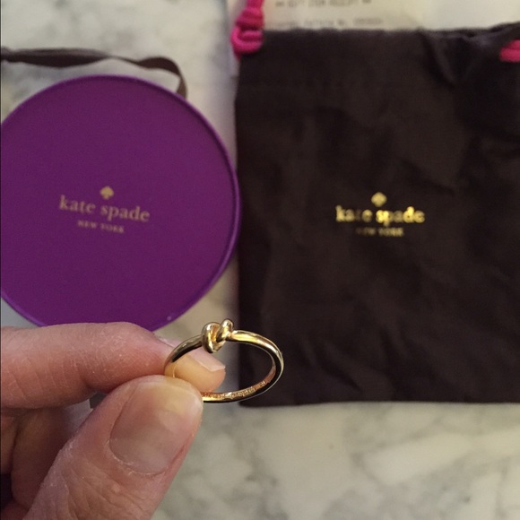 Kate spade gold sailor knot ring