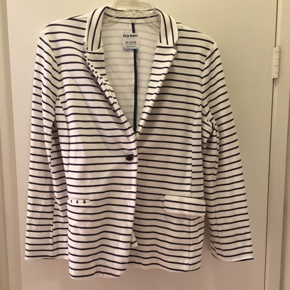 Old navy blue and white blazer