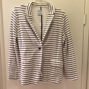Old navy blue and white blazer