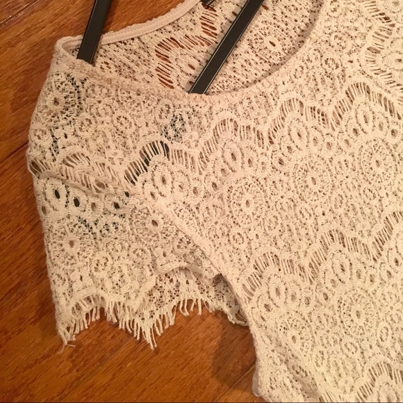 Beige Lace Top