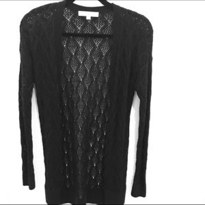 Loft diamond stitch open cardigan - like new!