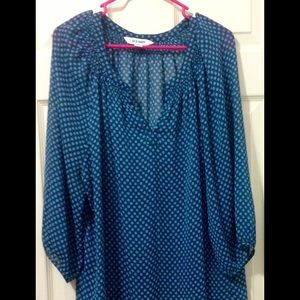 Sheer blue blouse