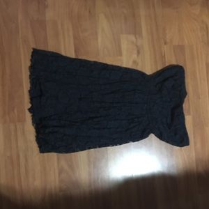 Navy Blue Strapless Dress