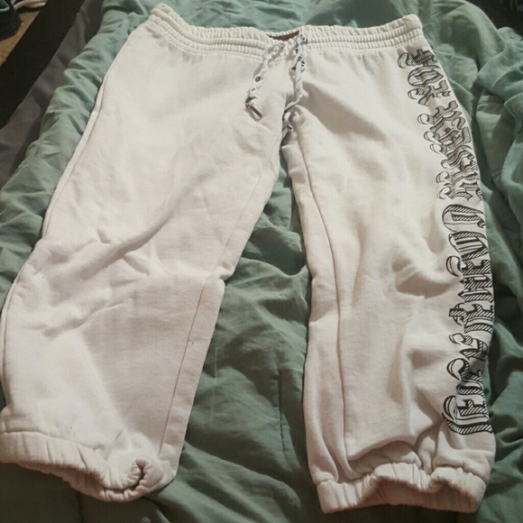 Fox Racing white 3/4 sweatpants