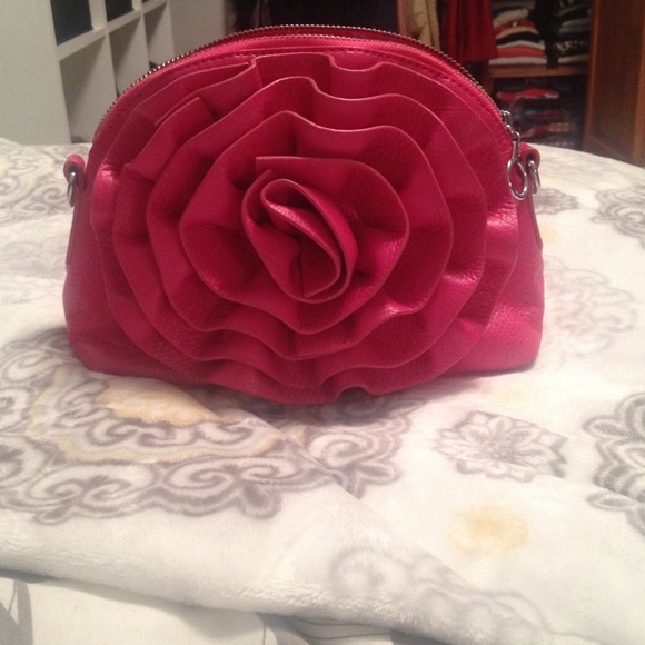 Pink flower purse