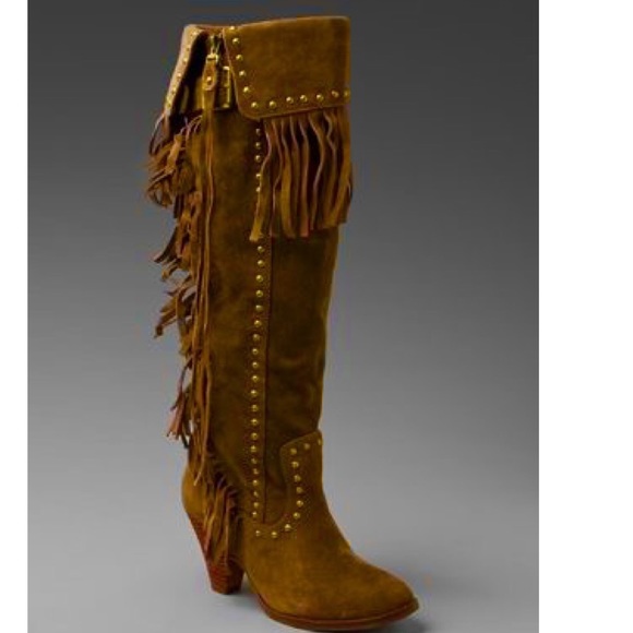 NEW Jeffrey Campbell suede fringe Free People boot