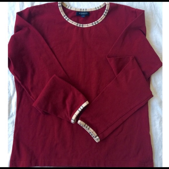 Burberry Burgundy long sleeve