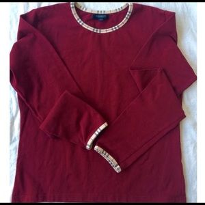 Burberry Burgundy long sleeve