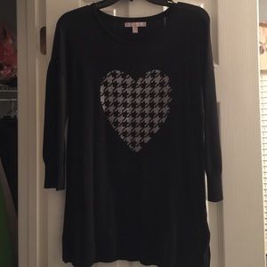 Banana Republic Houndstooth Heart Sweater