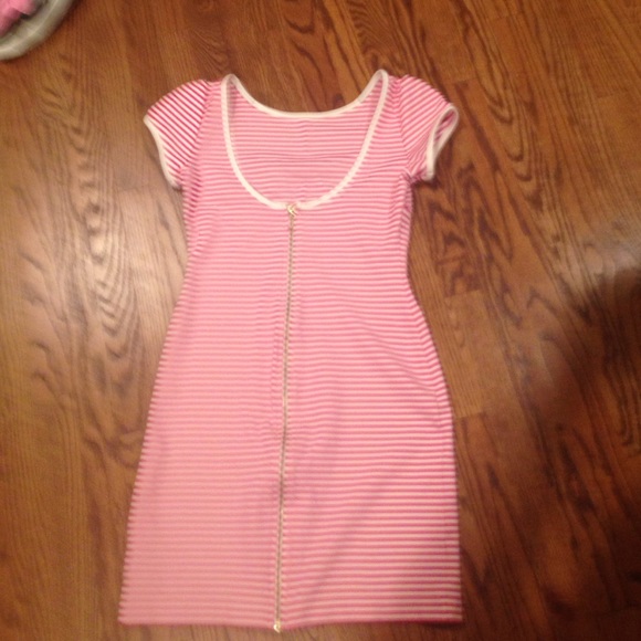 Pink and White Stripes Juicy Dress - Picture 2 of 2