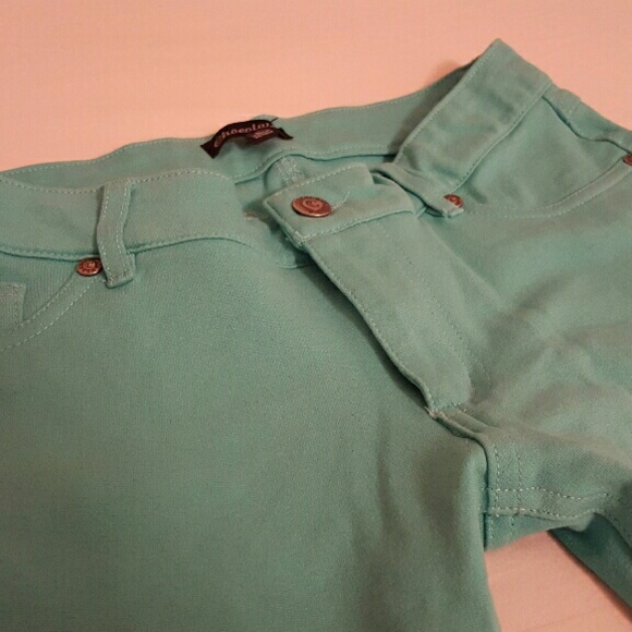 Teal Jegging Pants - Picture 1 of 4