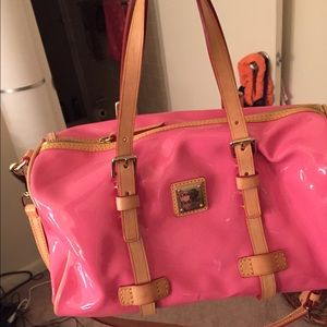 Dooney and Bourke pink vinyl bag