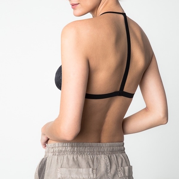 Strappy T-back Black Bralette - Picture 4 of 4