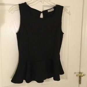 Black peplum