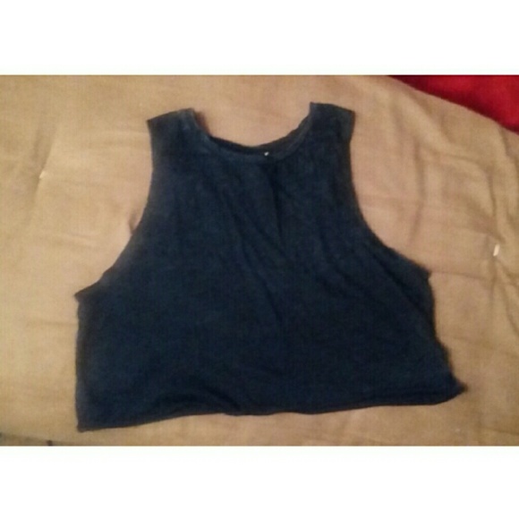 Denim Blue Crop Top