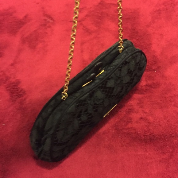 VINTAGE Prada Renaissance Black Clutch/Wristlet - Picture 2 of 4