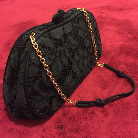 VINTAGE Prada Renaissance Black Clutch/Wristlet - Picture 4 of 4