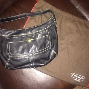Black Leather Coach Bag