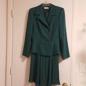 SALE !Vintage Max Mara green dress with jacket
