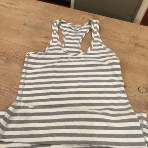Striped Grey and White Dress