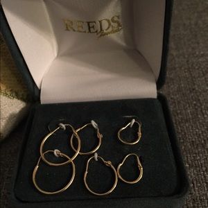 Solid Gold Hoops